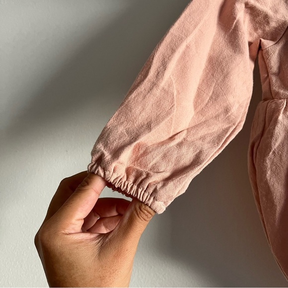 New Babe Basics Flutter Sleeve Linen Baby Romper Size 18-24 months - Picture 7 of 11